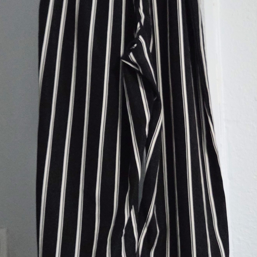 Striped Black and White Women's Pants - Picture 5 of 6